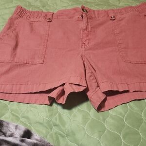 Sonoma Orange Cargo Shorts Relaxed Fit Cotton Blend Size 16